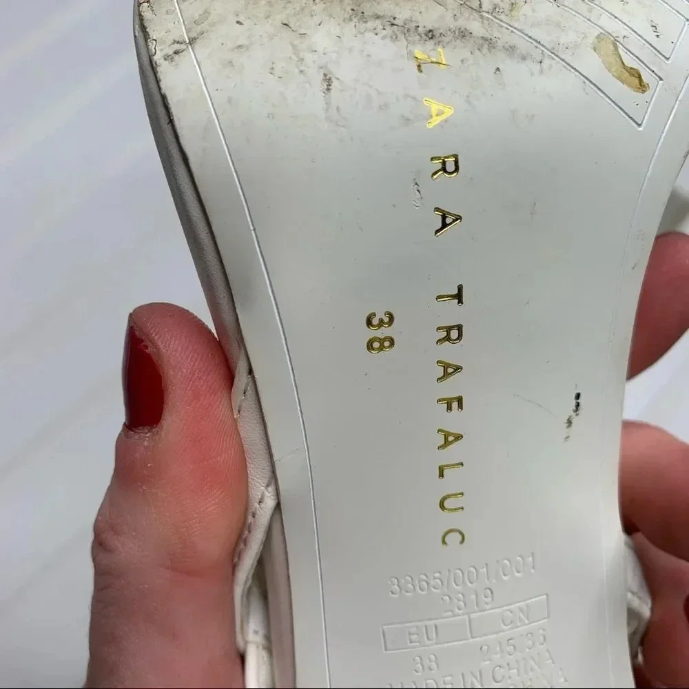Zara Square Heel Strappy Sandals - Picture 5 of 9